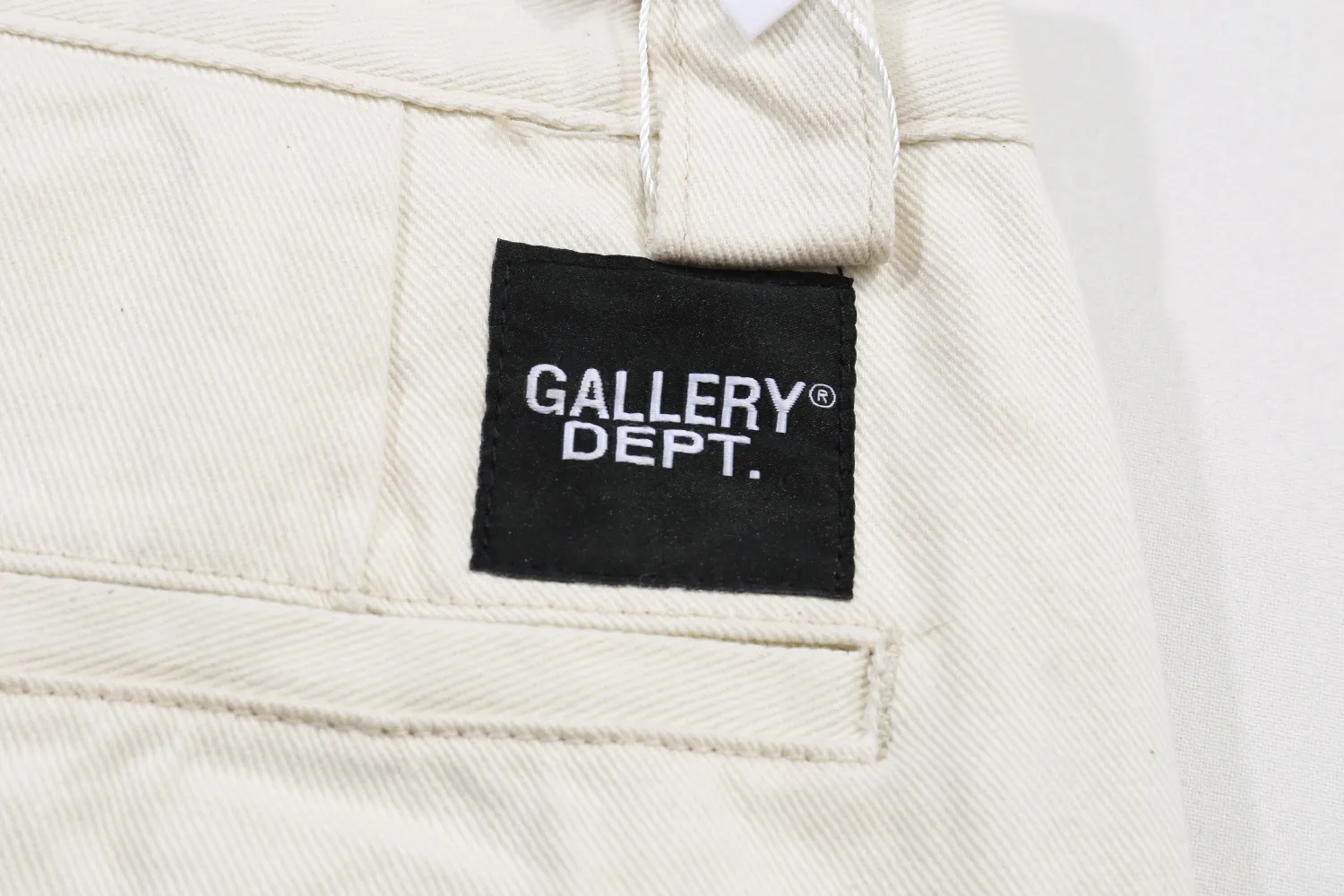 659#Gallery Dept New Dirty Style Mud Dyed Old Washed Off-White Spliced ​​Micro-Large Jeans Fashionable and Versatile Casual Pants Off-White S~XL P250